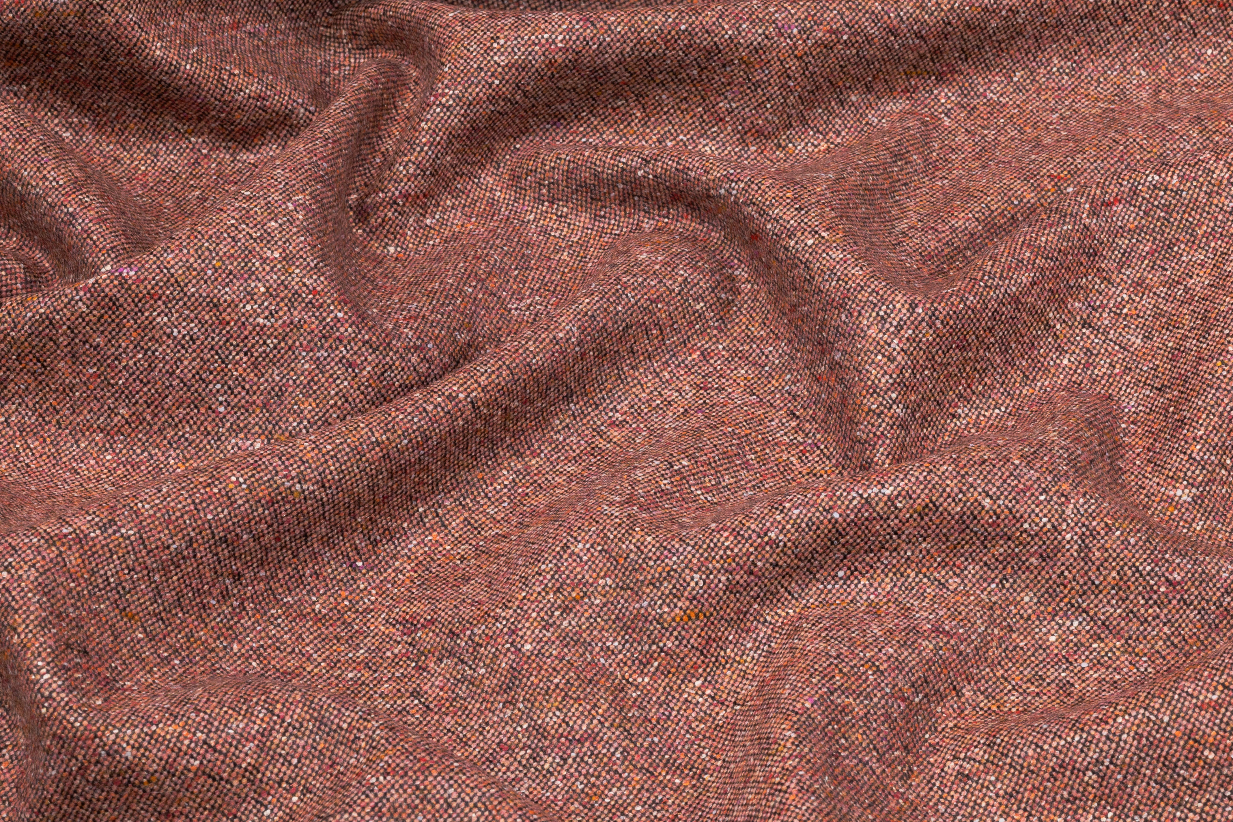 Italian Wool Blend Tweed Suiting - Dusty Mauve