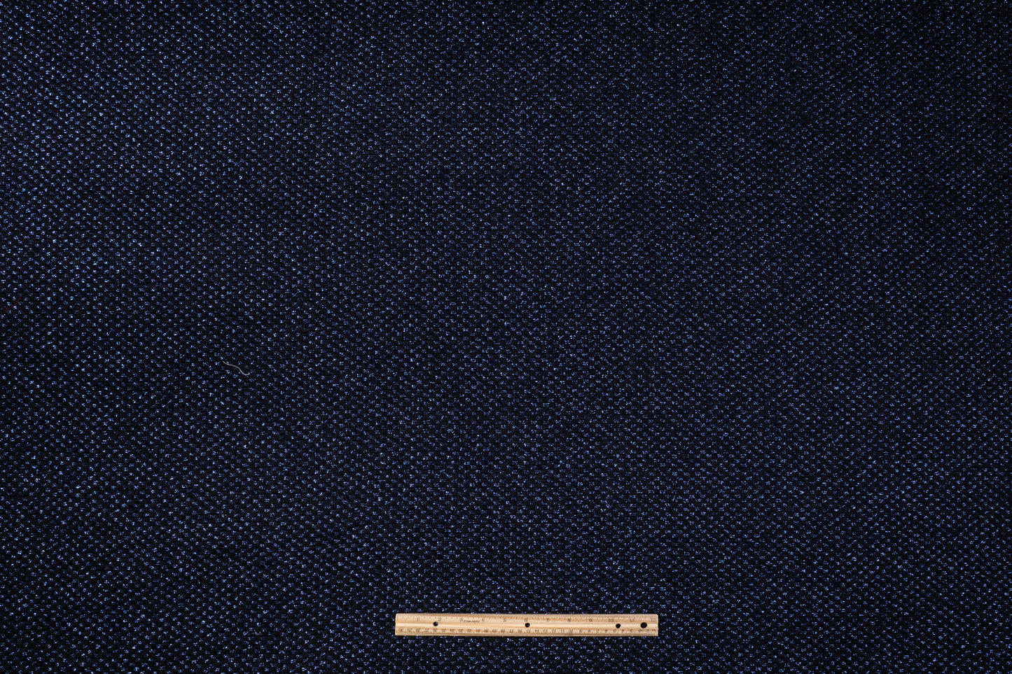 Metallic Italian Wool Tweed - Blue / Black