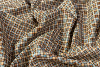 Carlo Barbera - Checked Italian Wool Suiting - Tan / Blue / Brown