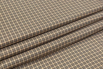 Carlo Barbera - Checked Italian Wool Suiting - Tan / Blue / Brown