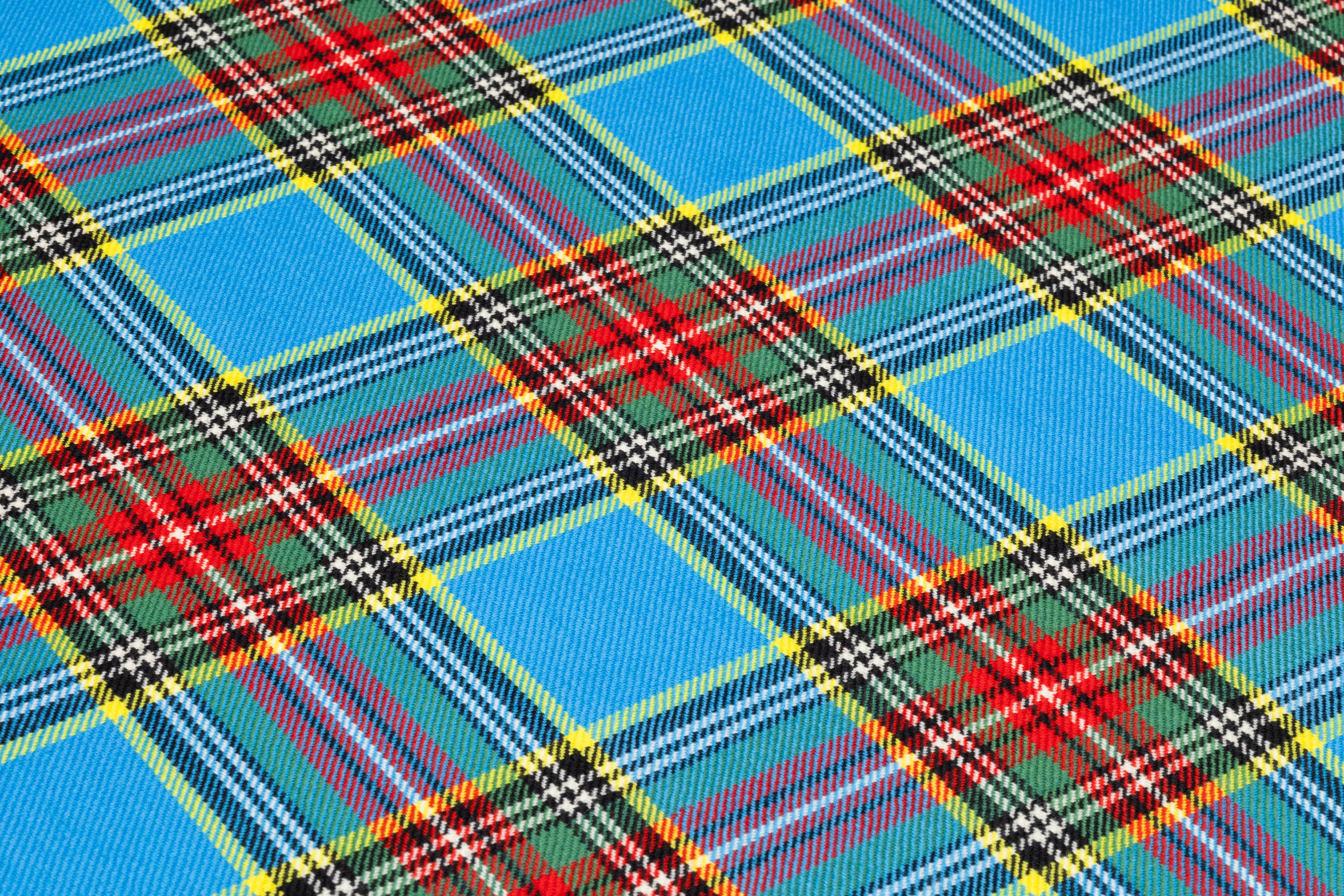 Tartan Italian Wool Suiting - Blue / Red / Green / Yellow
