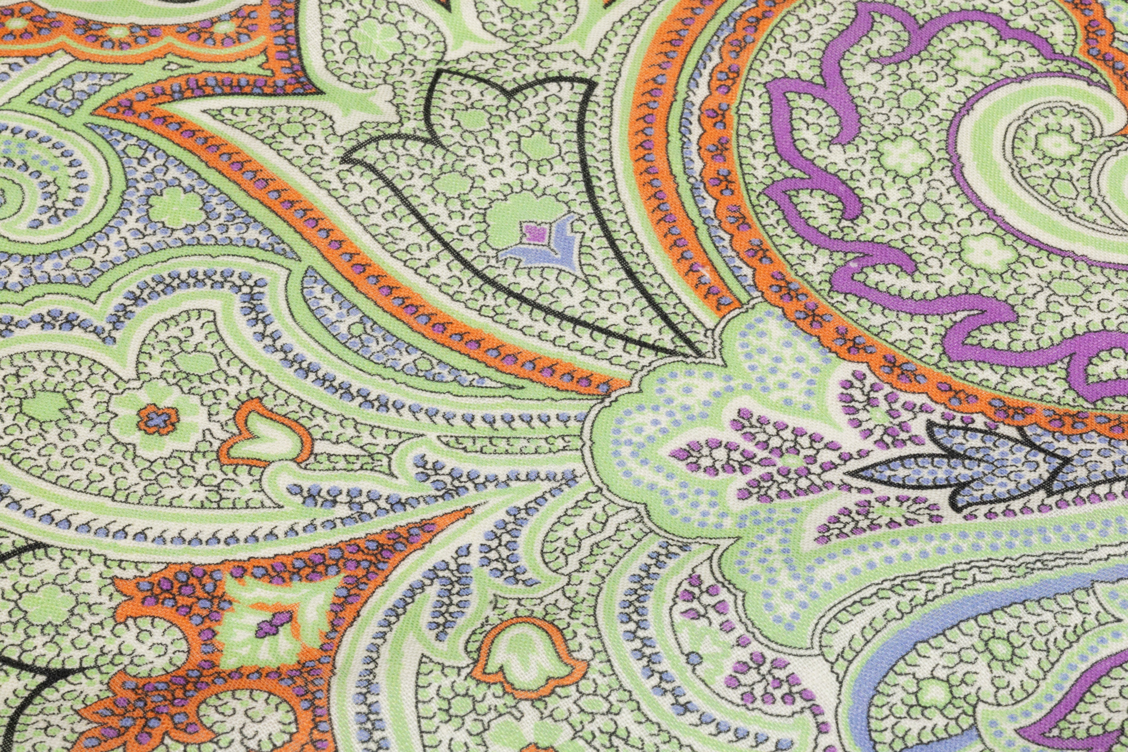 Paisley Italian Linen - Green