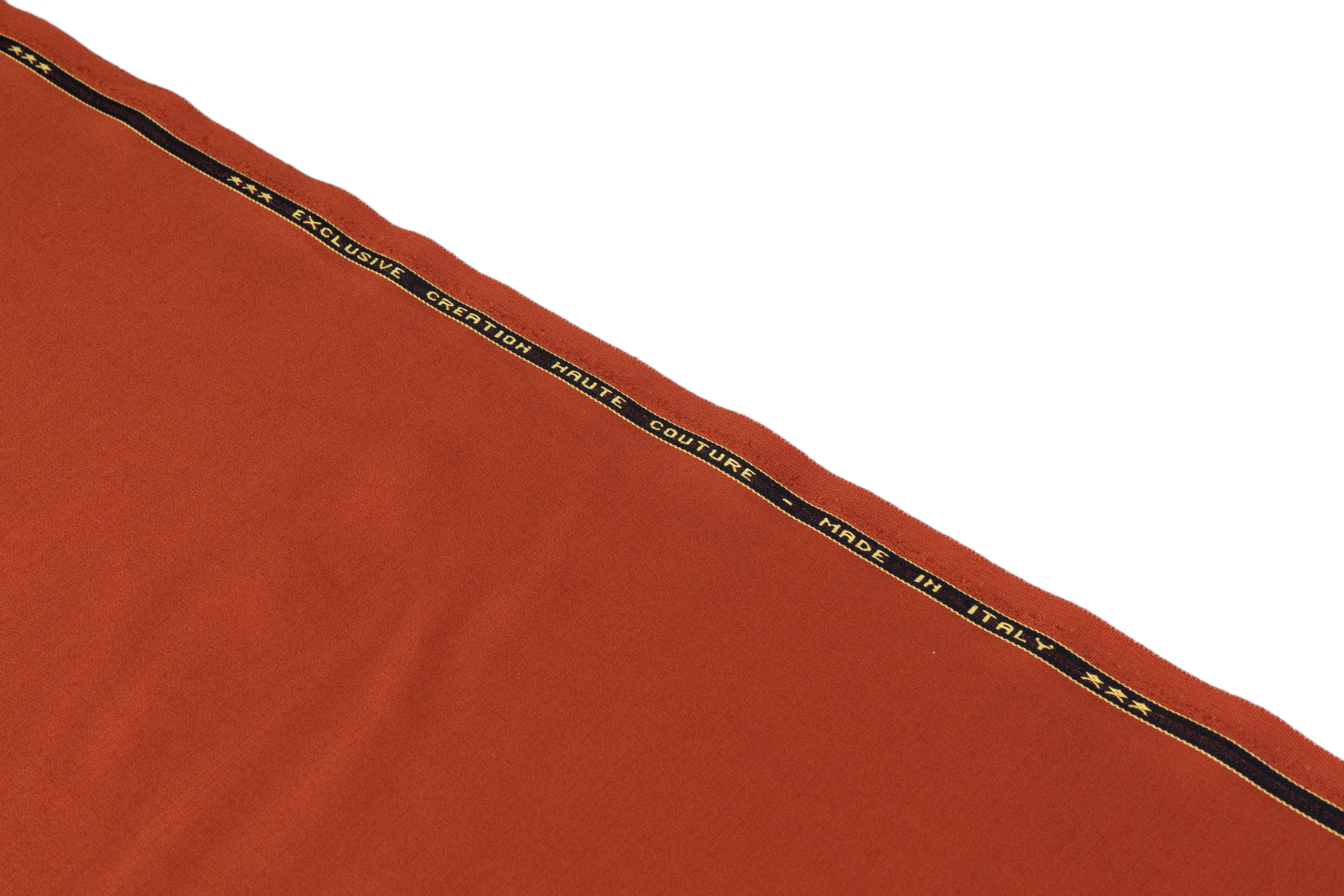 Italian Wool Satin Faille Suiting - Rust