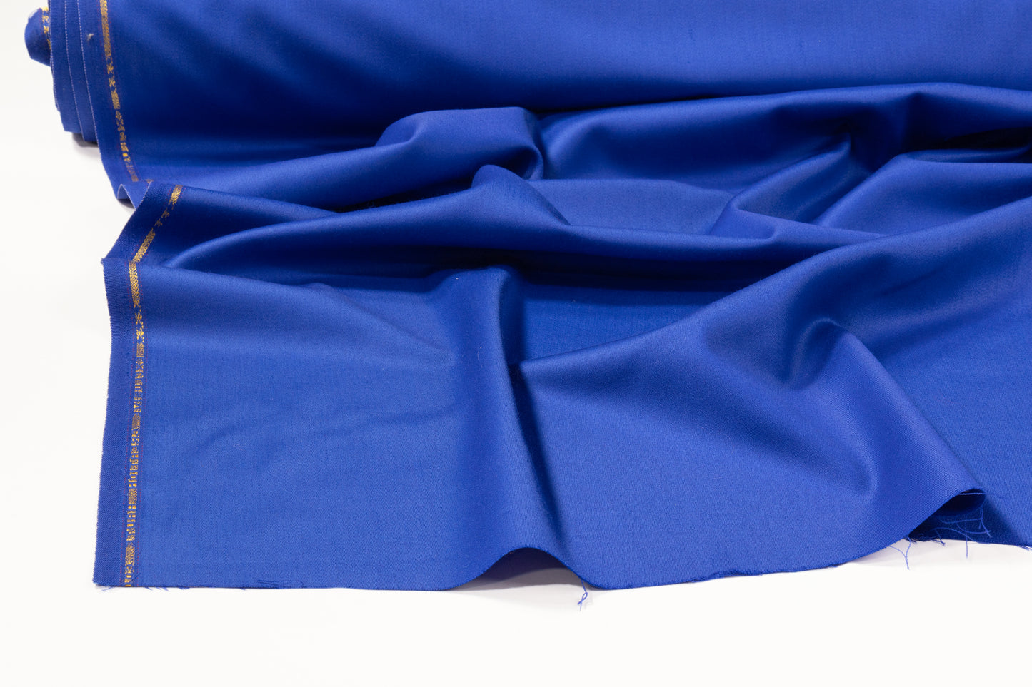 Italian Wool Satin Faille Suiting - Royal Blue