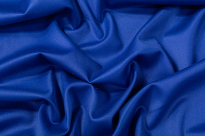Italian Wool Satin Faille Suiting - Royal Blue