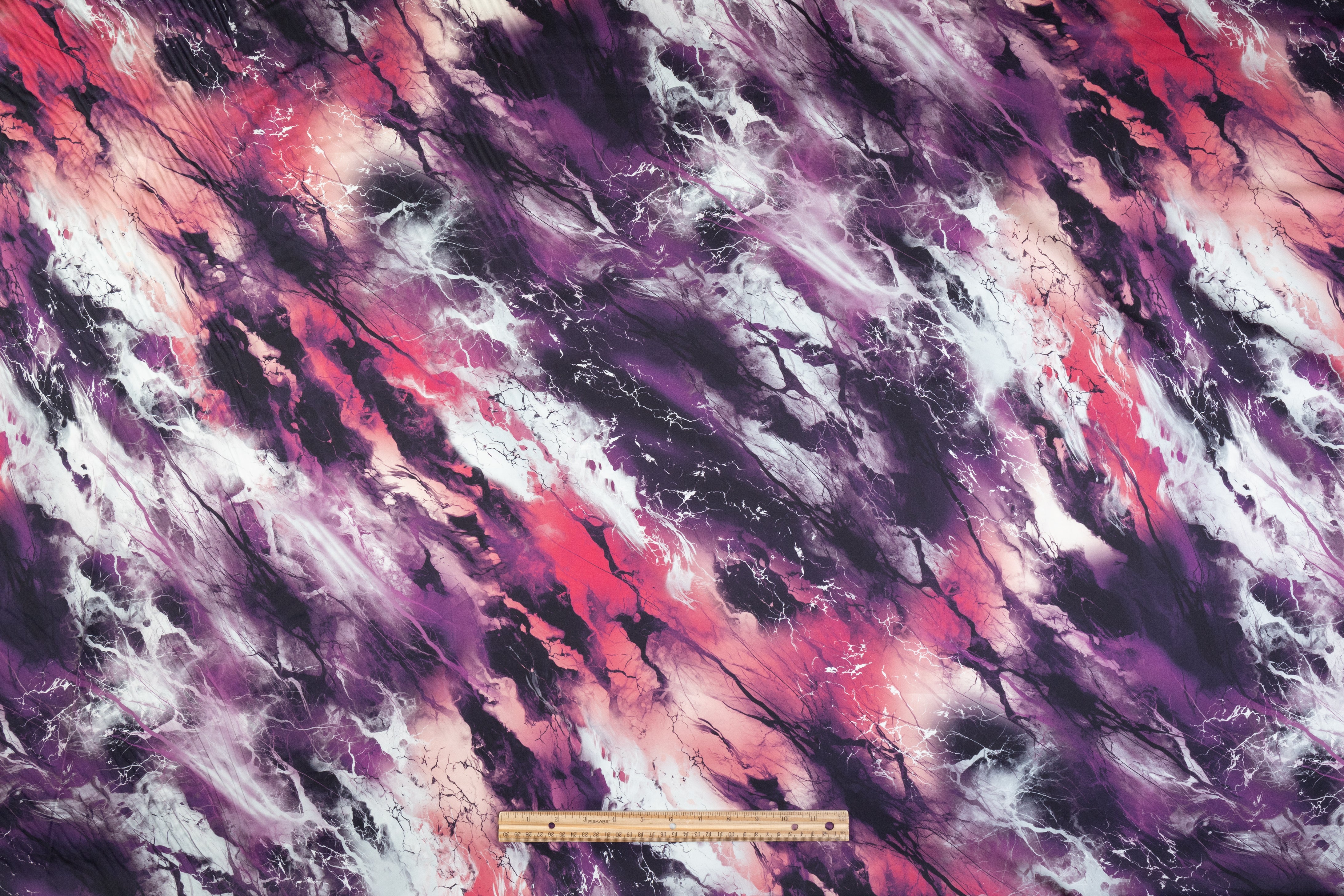 Abstract Italian Silk Stretch Crepe - Thunder