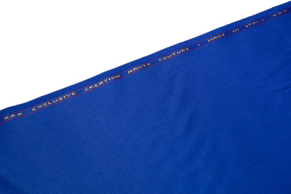 Italian Wool Satin Faille Suiting - Royal Blue
