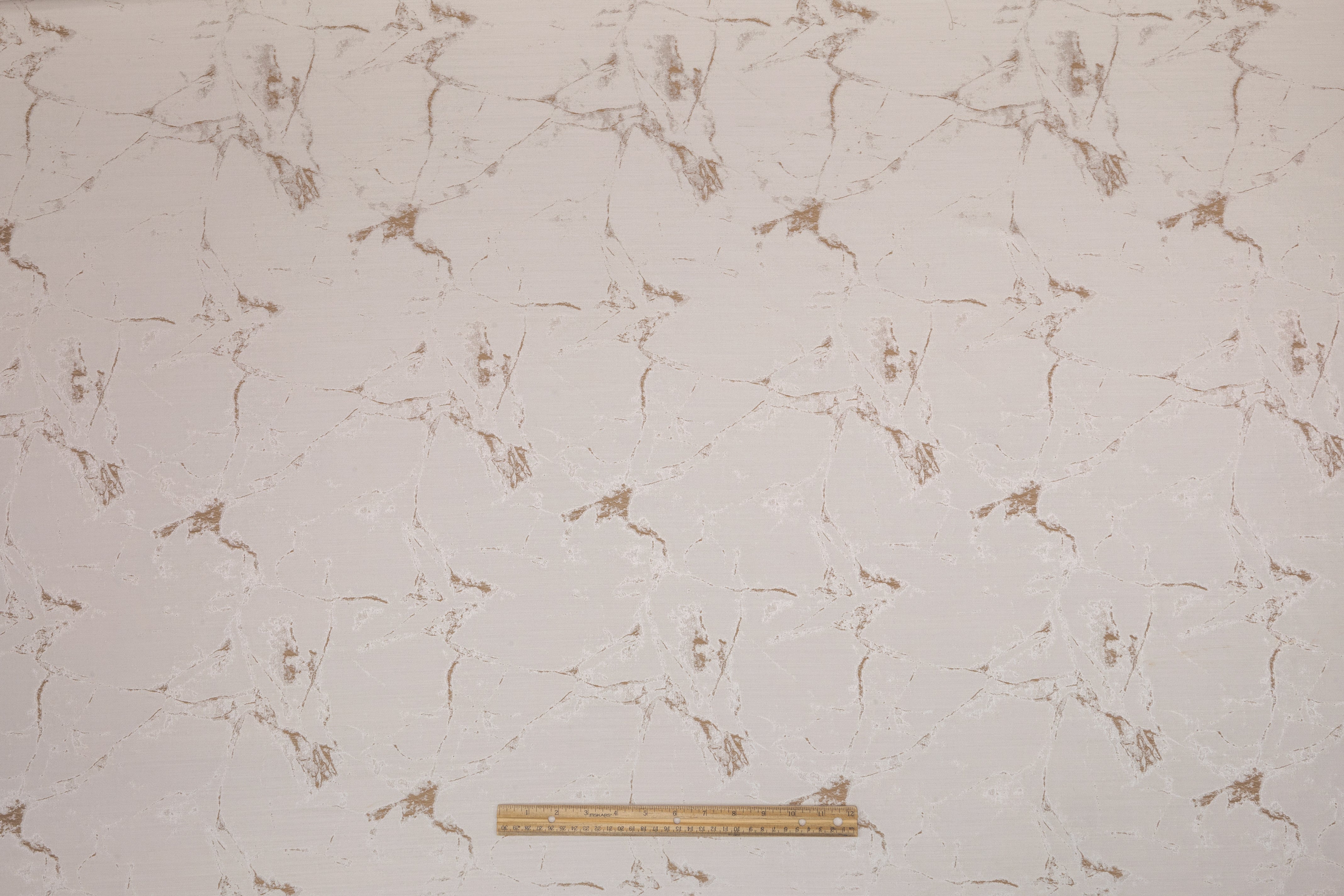 Abstract Italian Silk and Wool Jacquard Suiting - Bone / Taupe