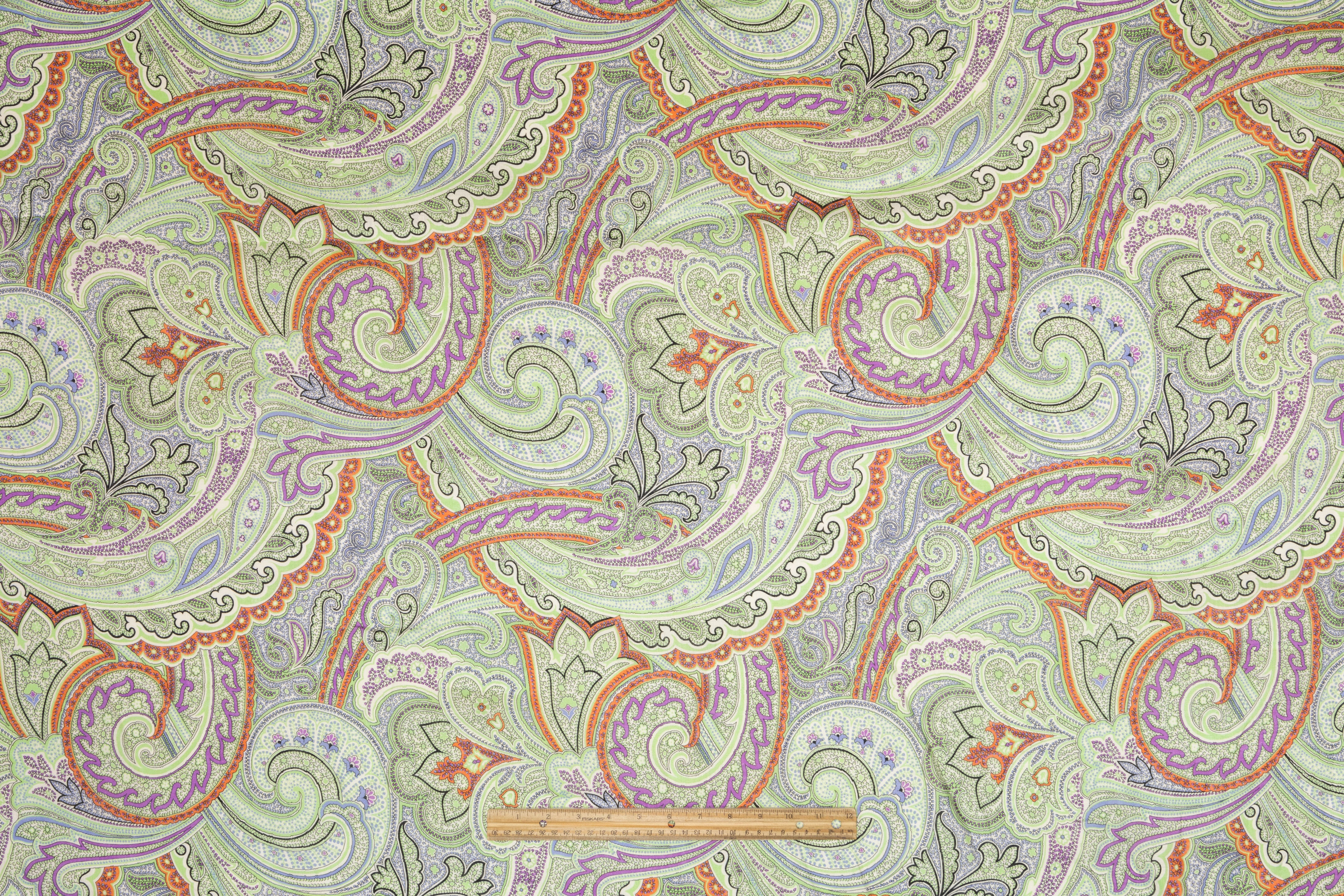Paisley Italian Linen - Green