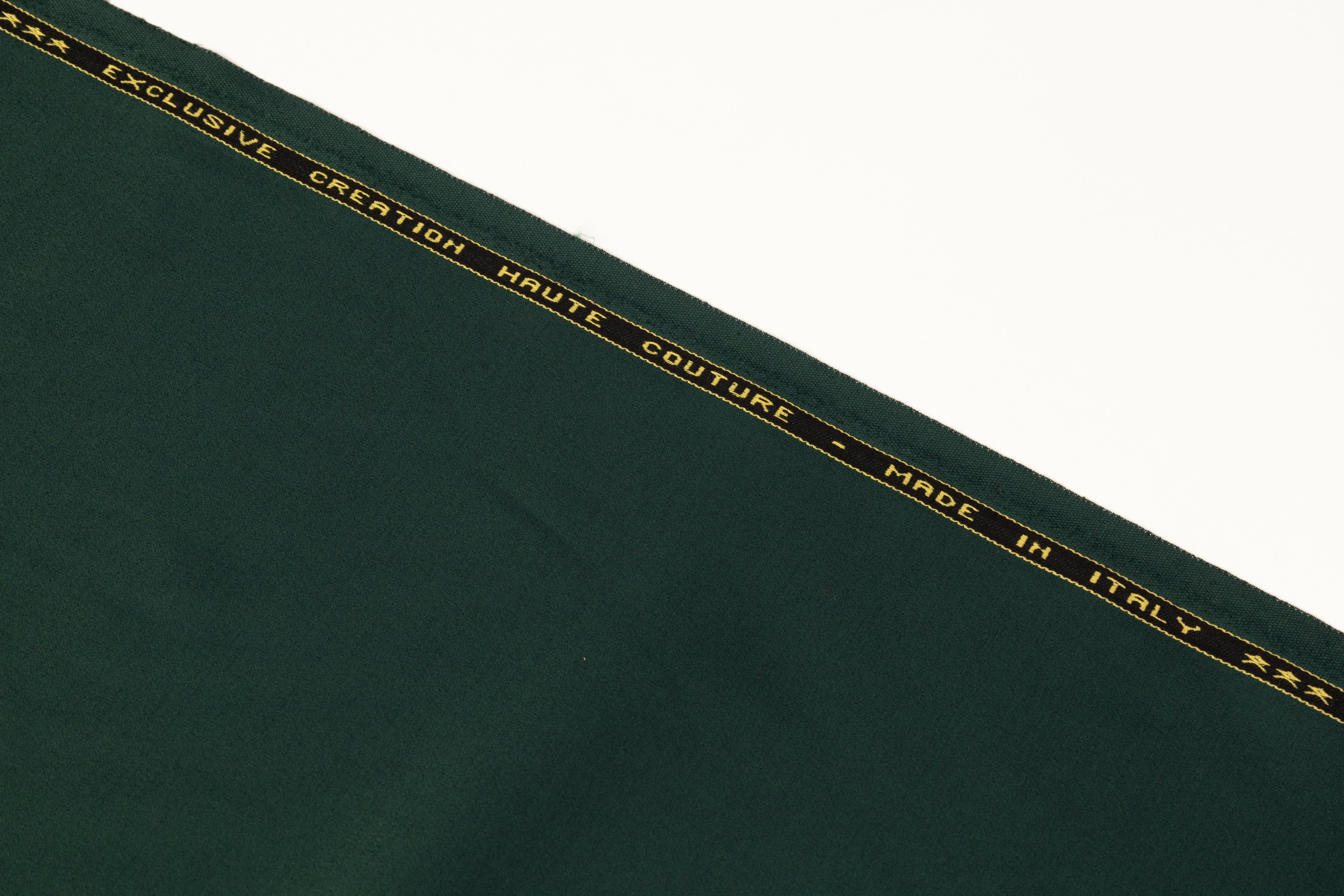 Italian Wool Satin Faille Suiting - Green