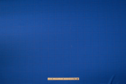 Glen Check Italian Wool Suiting - Blue