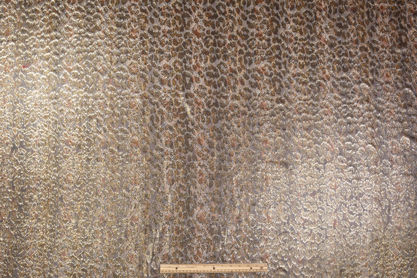 Metallic Italian Silk Fil Coupé - Brown / Gold