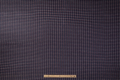 Double Faced Italian Wool Coating - Navy / Plum