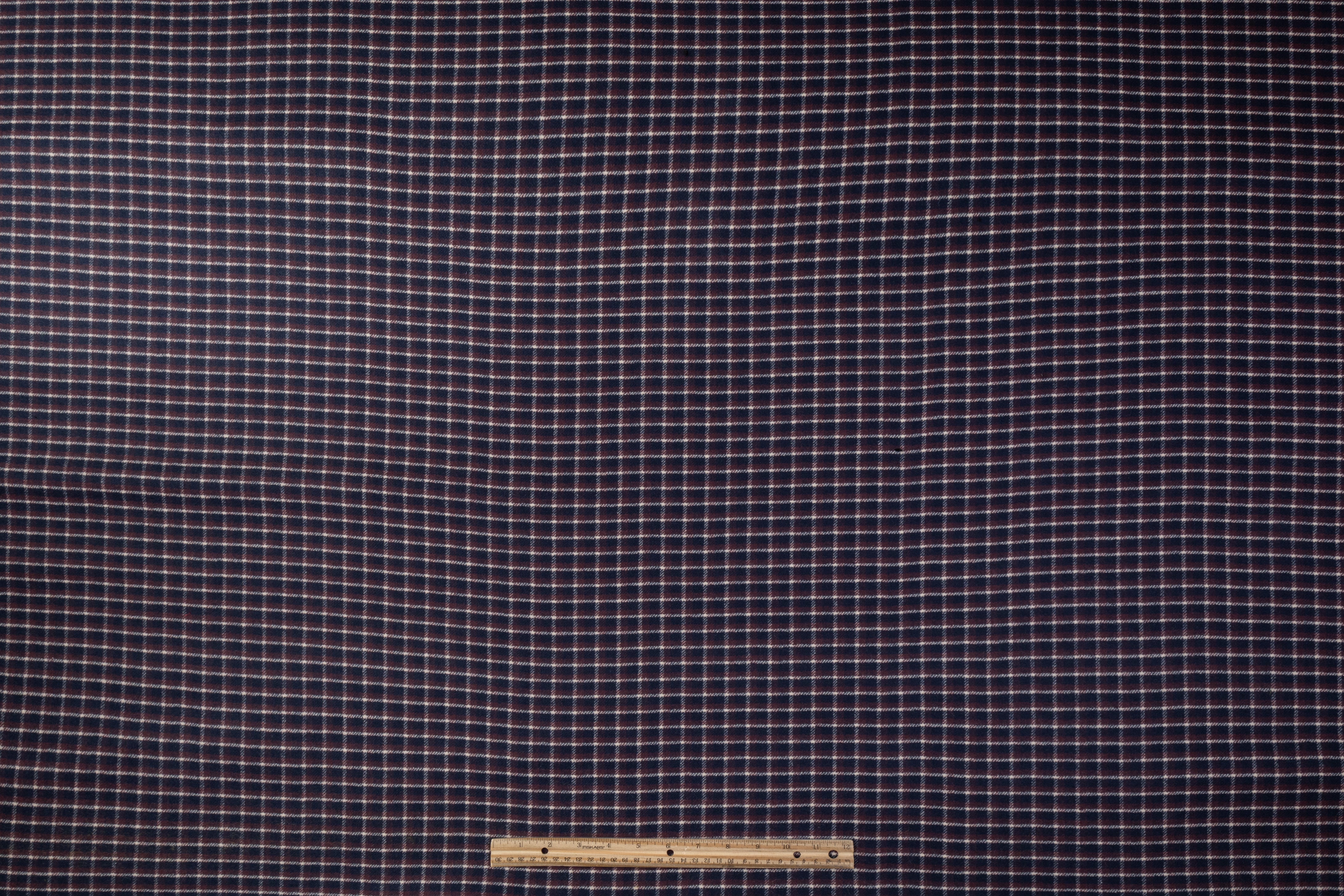 Double Faced Italian Wool Coating - Navy / Plum