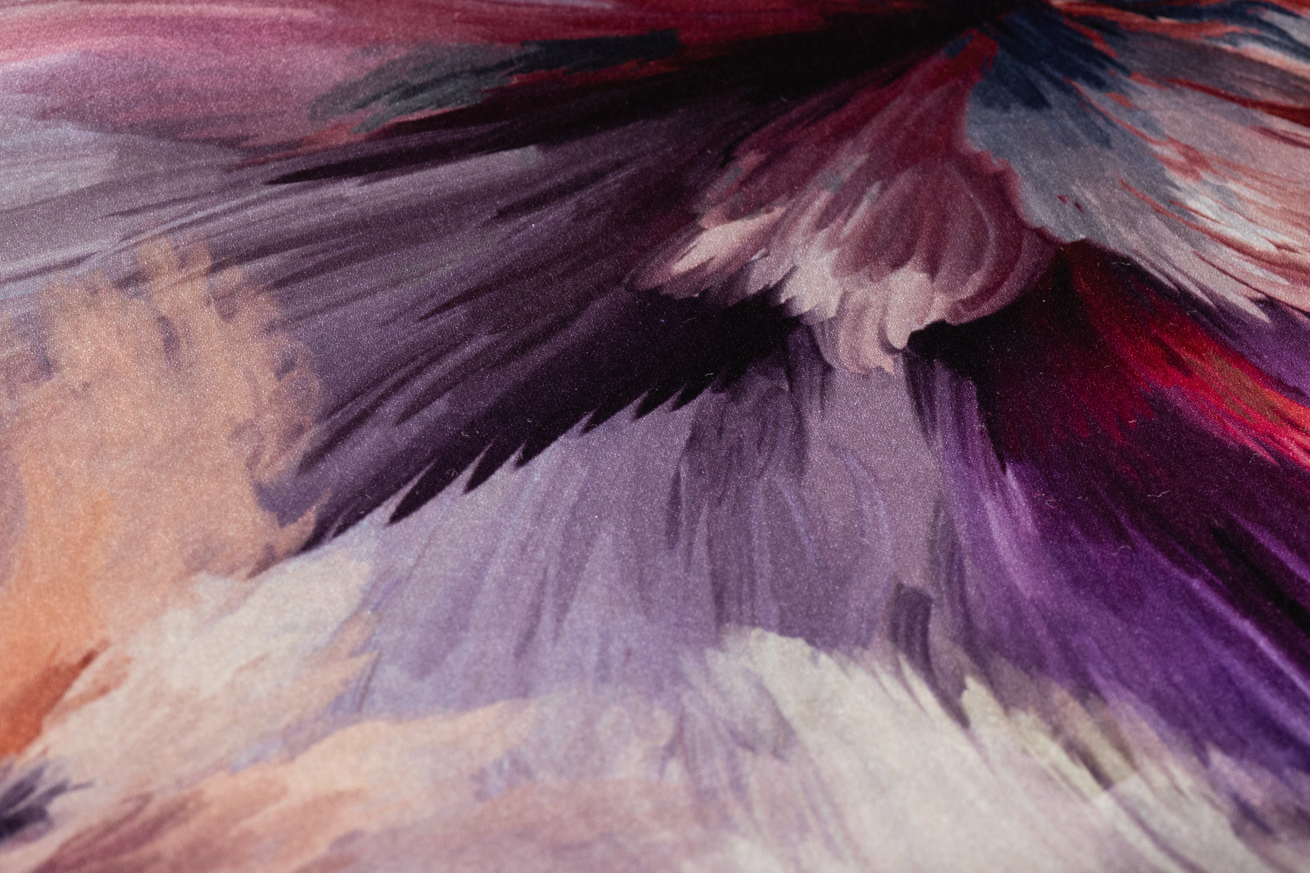 Floral Italian Silk Charmeuse - Lavender