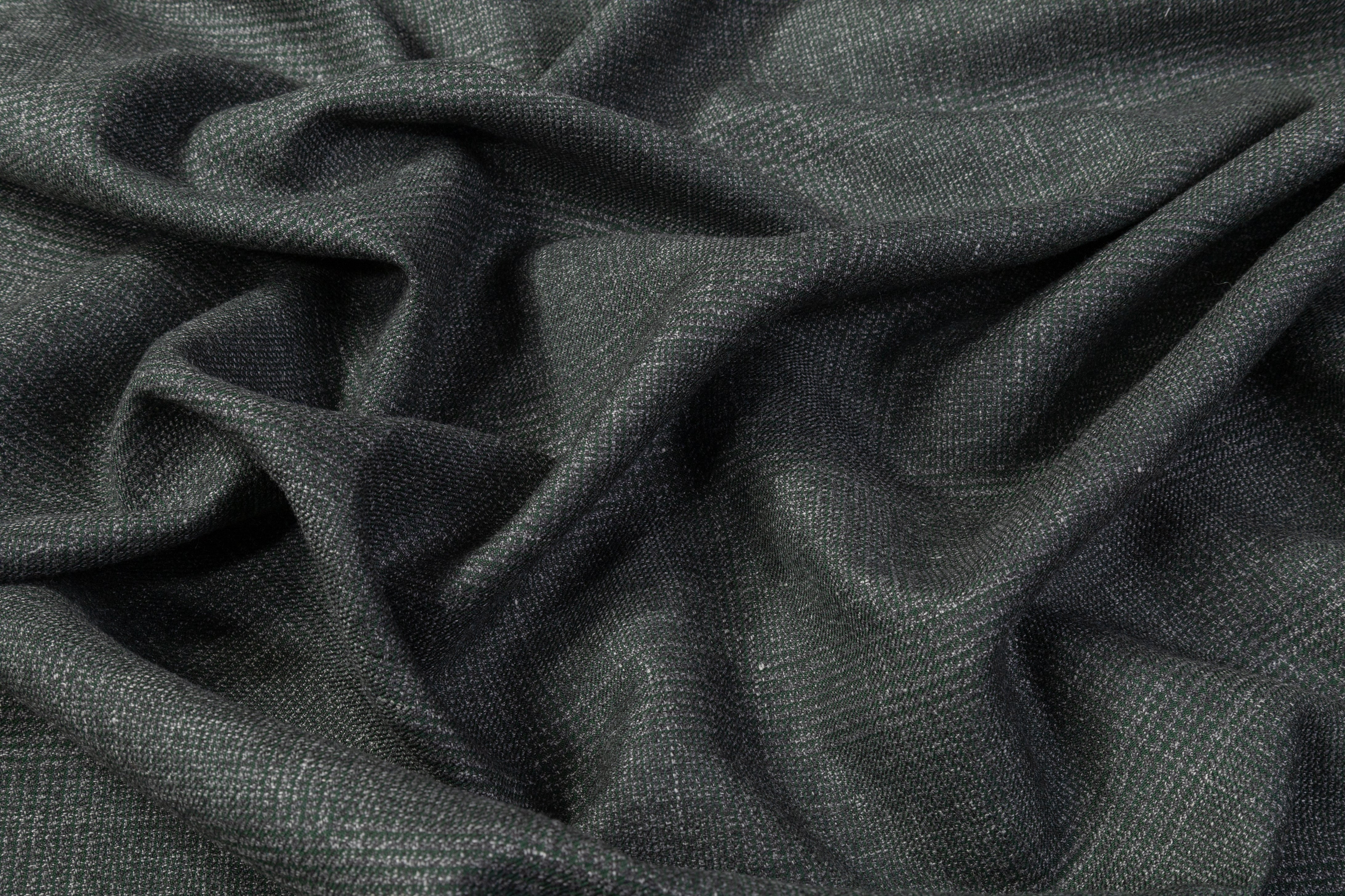 Fordham - Italian Wool and Linen Suiting - Green