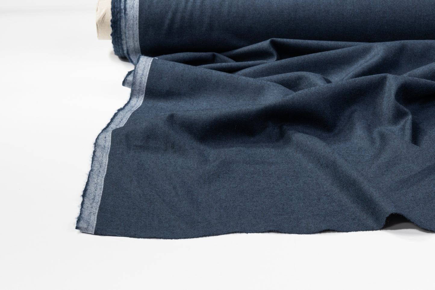 Caruso - Italian Wool Blend Flannel - Slate Blue