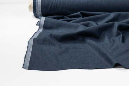 Caruso - Italian Wool Blend Flannel - Slate Blue
