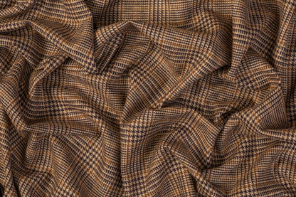 Glen Check Wool Suiting - Brown