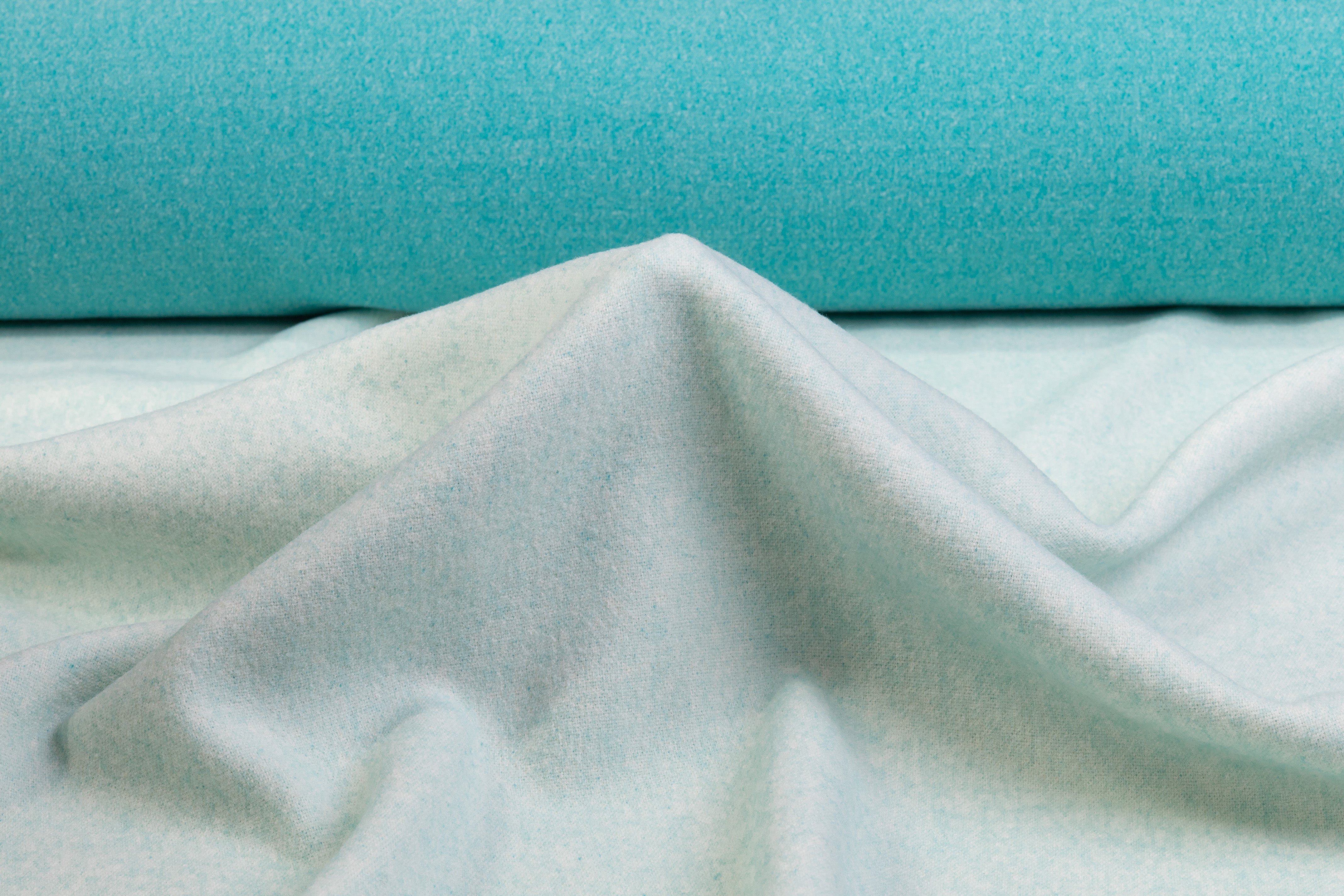 Double Faced Italian Wool Coating - Blue