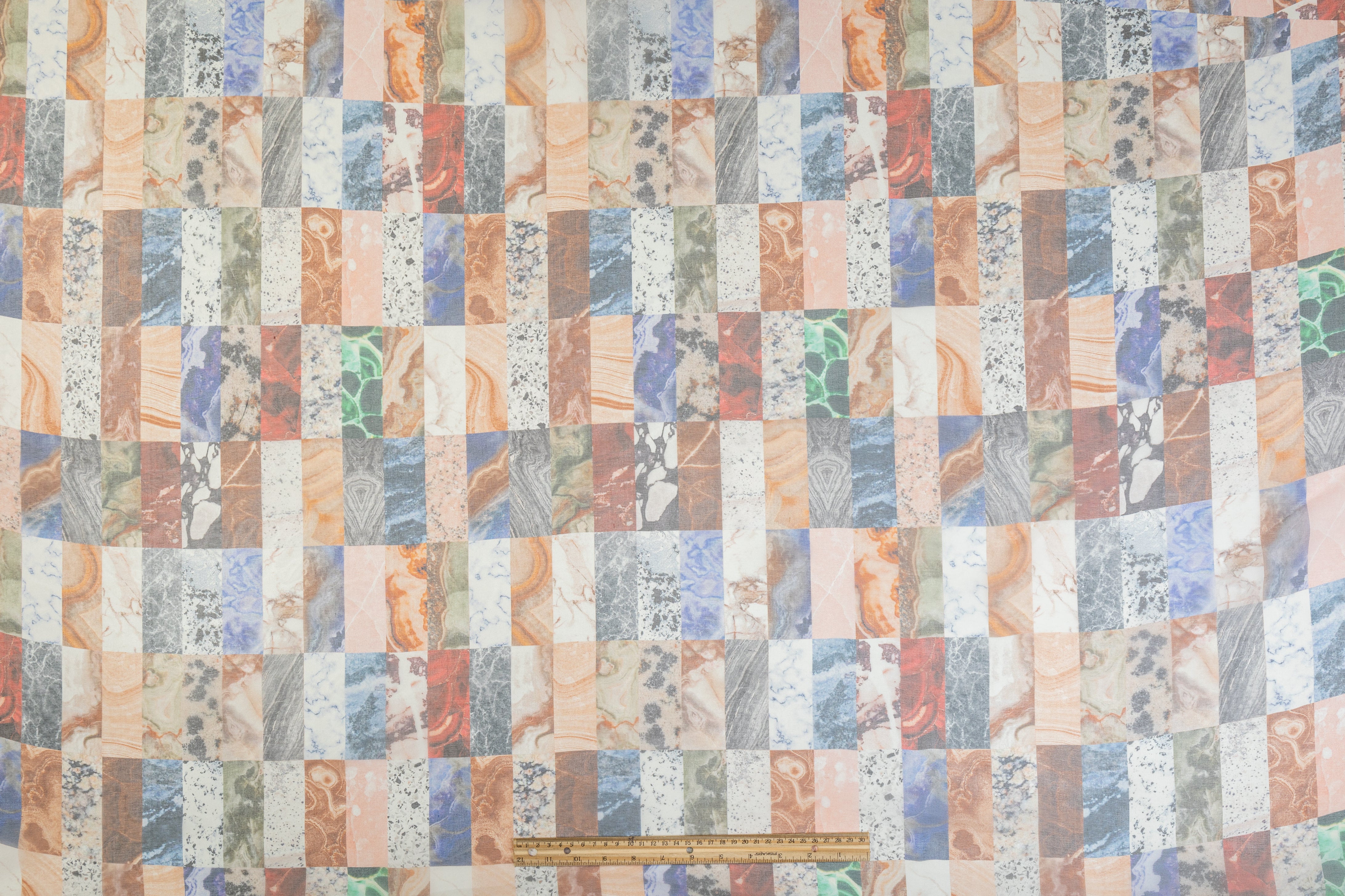 Rock Print Silk Organza - Multicolor