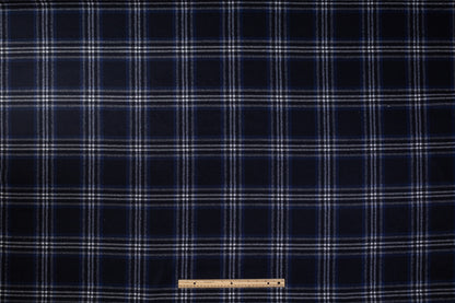 Double Faced Italian Wool Blend Coating - Navy Blue