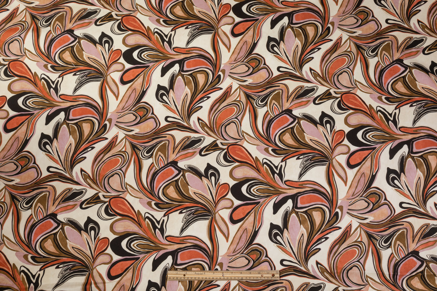 Abstract Italian Cotton Twill - Brown