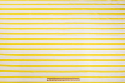 Ribbed Striped Organza Burnout Brocade - Yellow / White