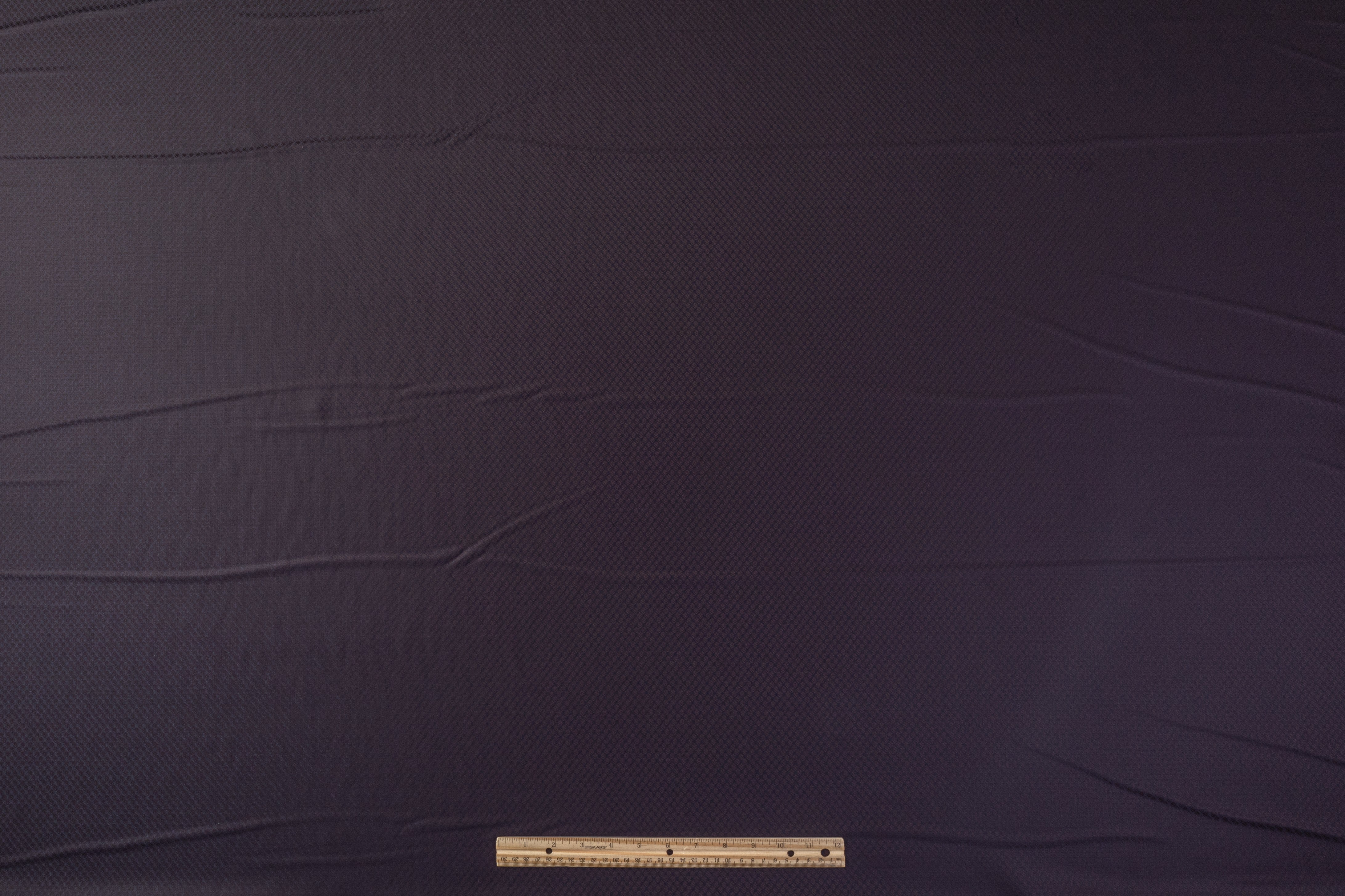 Italian Wool Jacquard Suiting - Burgundy / Navy