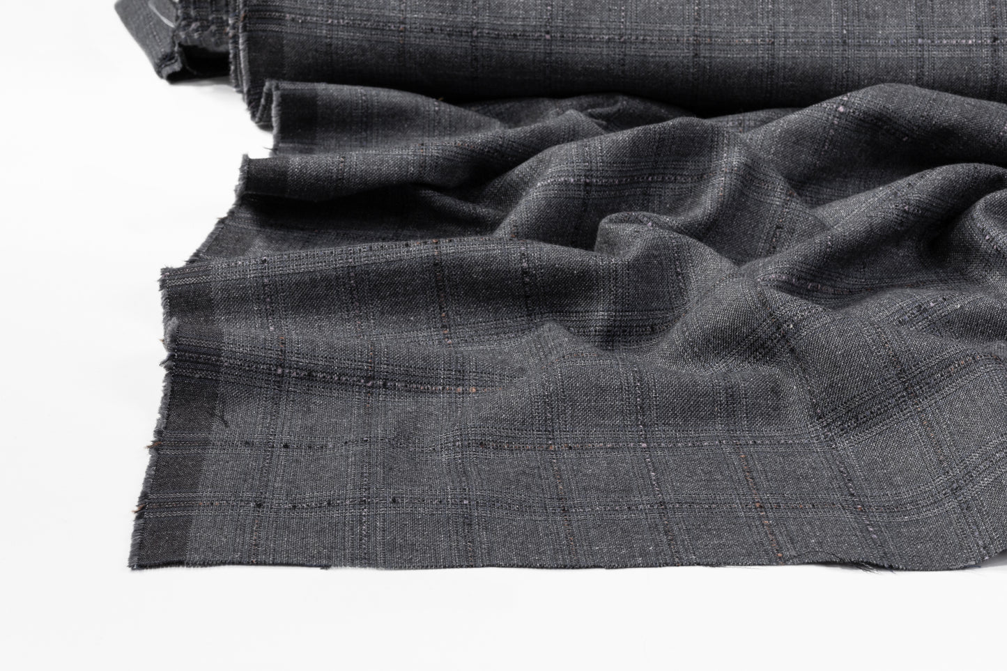 Reda - Checked Italian Cotton Wool Suiting - Gray / Blue