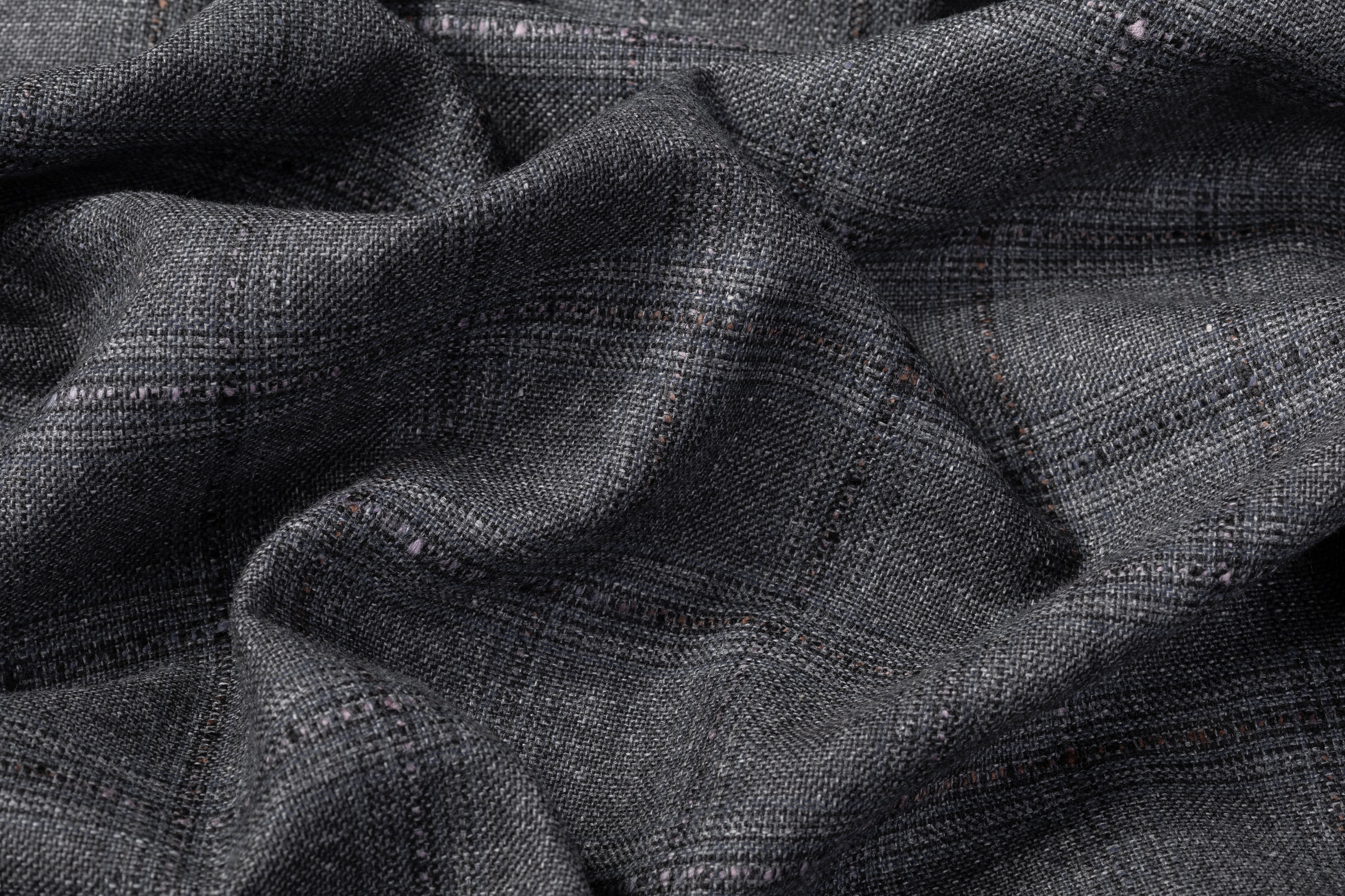 Reda - Checked Italian Cotton Wool Suiting - Gray / Blue