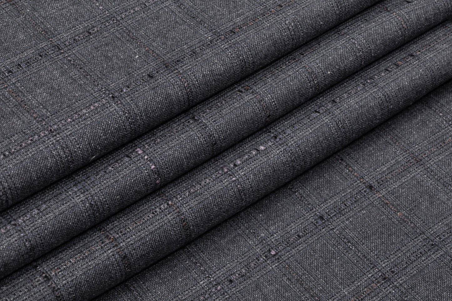Reda - Checked Italian Cotton Wool Suiting - Gray / Blue