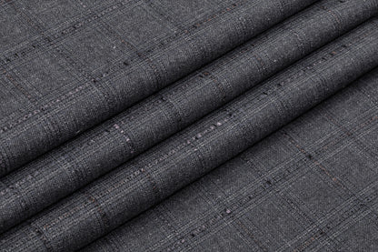 Reda - Checked Italian Cotton Wool Suiting - Gray / Blue