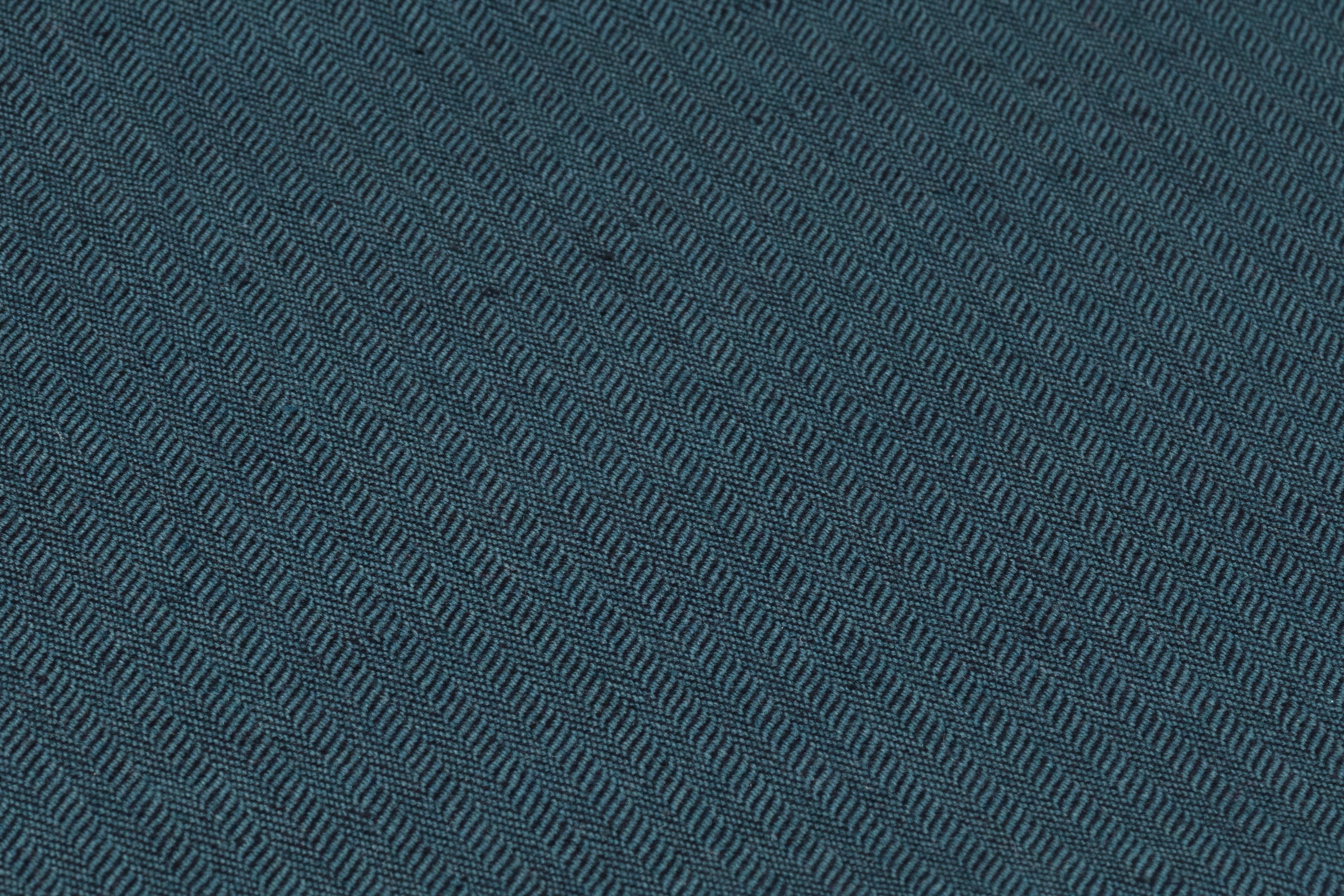 Herringbone Italian Wool Linen Suiting - Teal