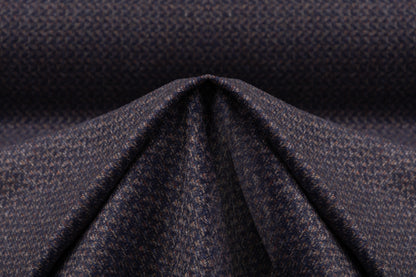 E. Thomas - Italian Wool Cashmere Tweed Suiting - Navy / Brown