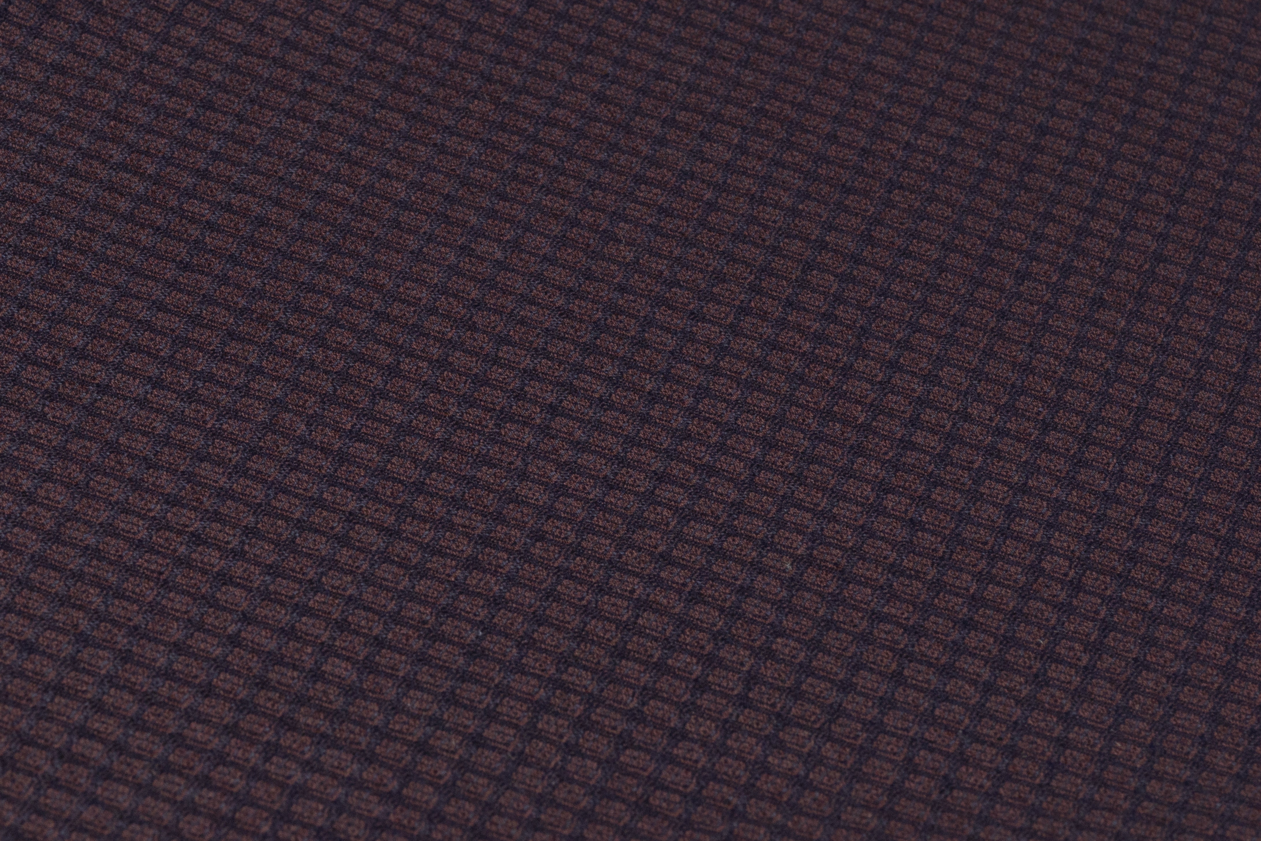 Italian Wool Jacquard Suiting - Burgundy / Navy