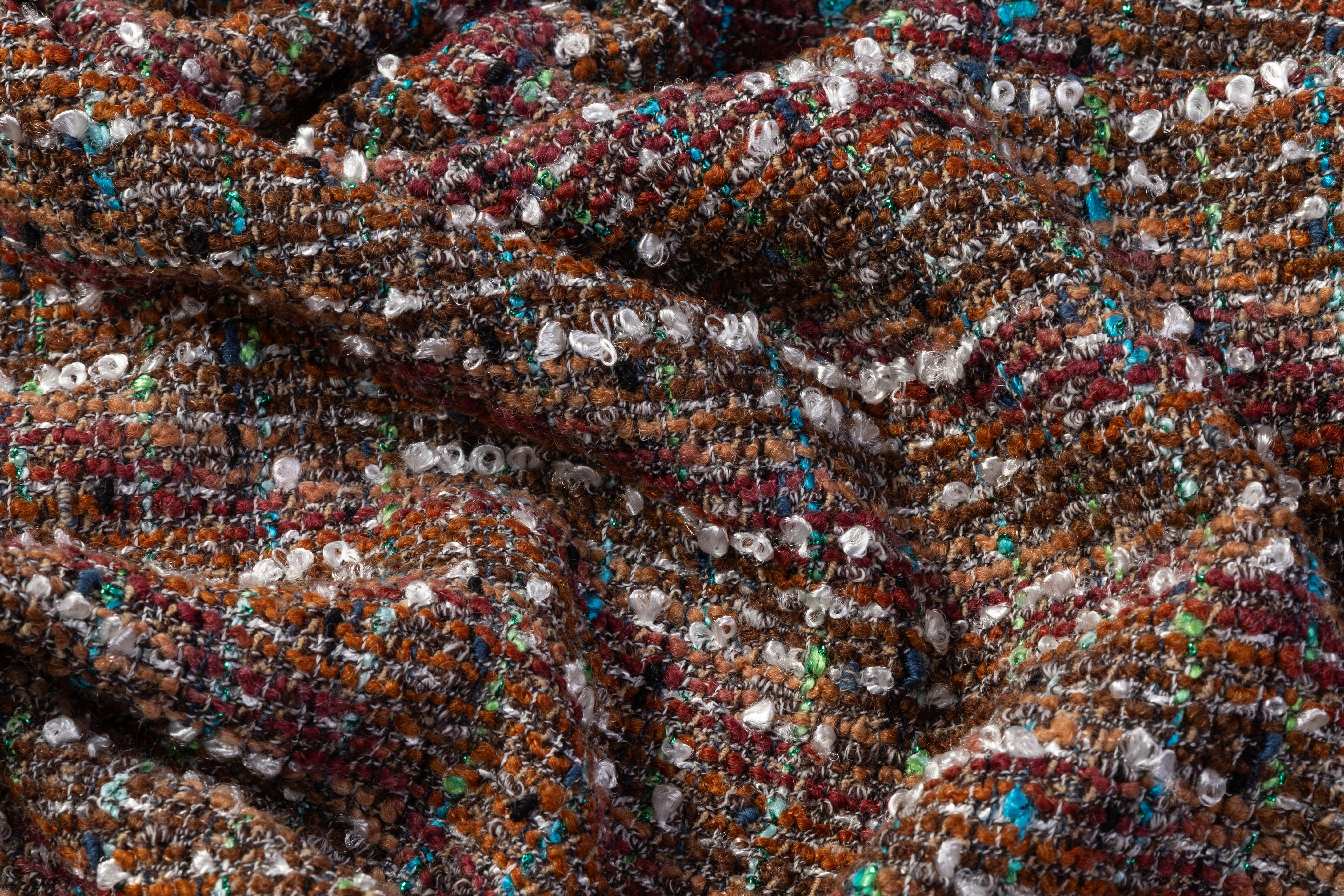 Valentino - Wool Blend Italian Tweed Boucle - Brown