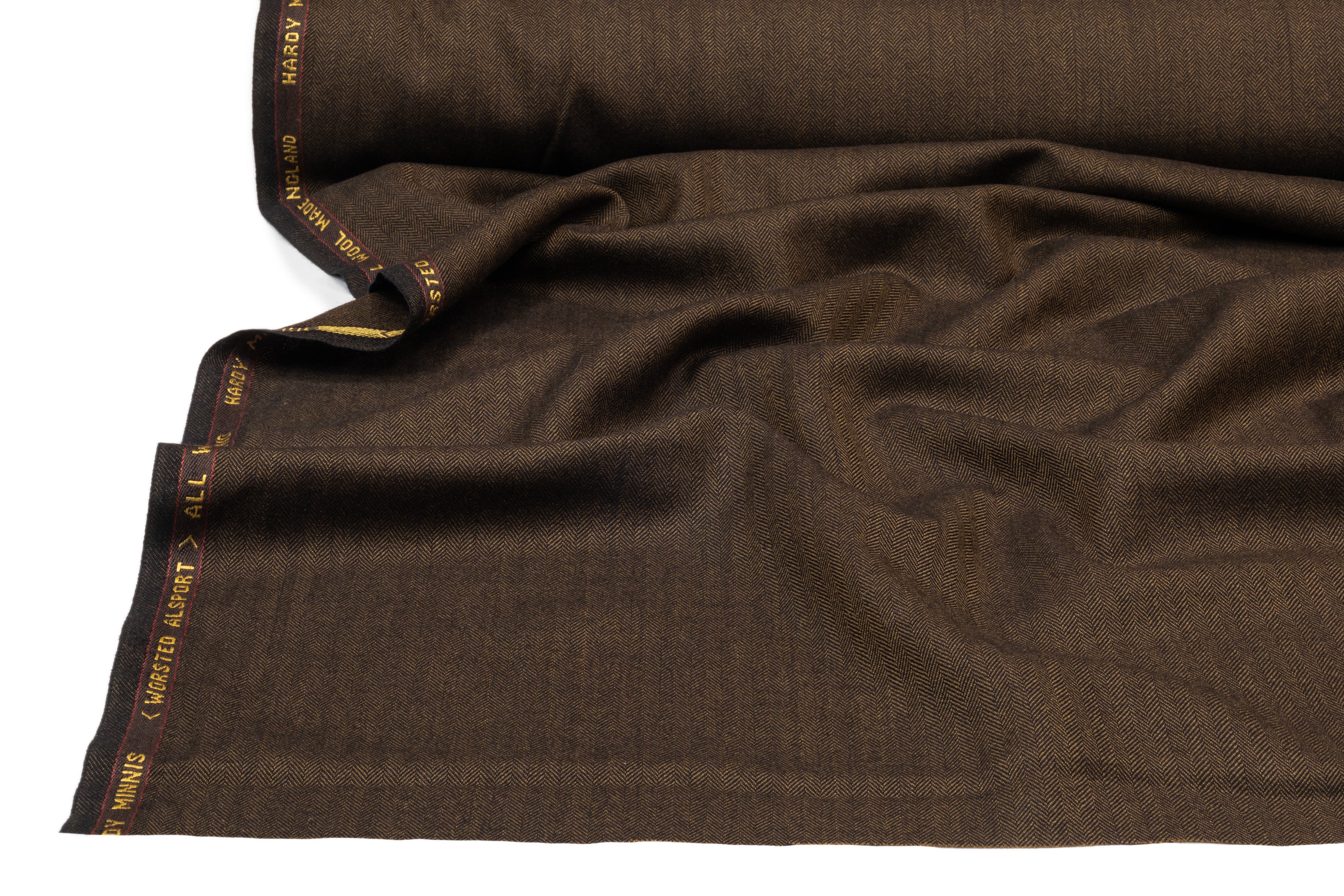 Hardy Minnis - Herringbone English Wool Suiting - Bronze