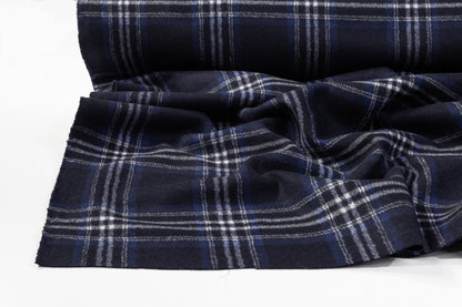 Double Faced Italian Wool Blend Coating - Navy Blue