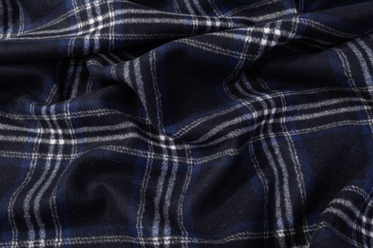 Double Faced Italian Wool Blend Coating - Navy Blue