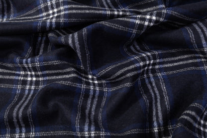Double Faced Italian Wool Blend Coating - Navy Blue