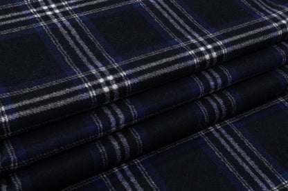 Double Faced Italian Wool Blend Coating - Navy Blue