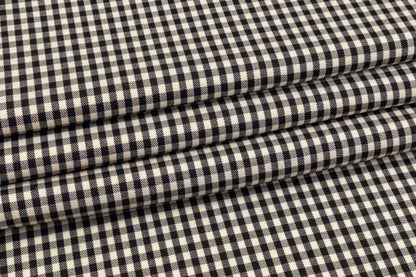 Checked Wool Suiting - Black and White