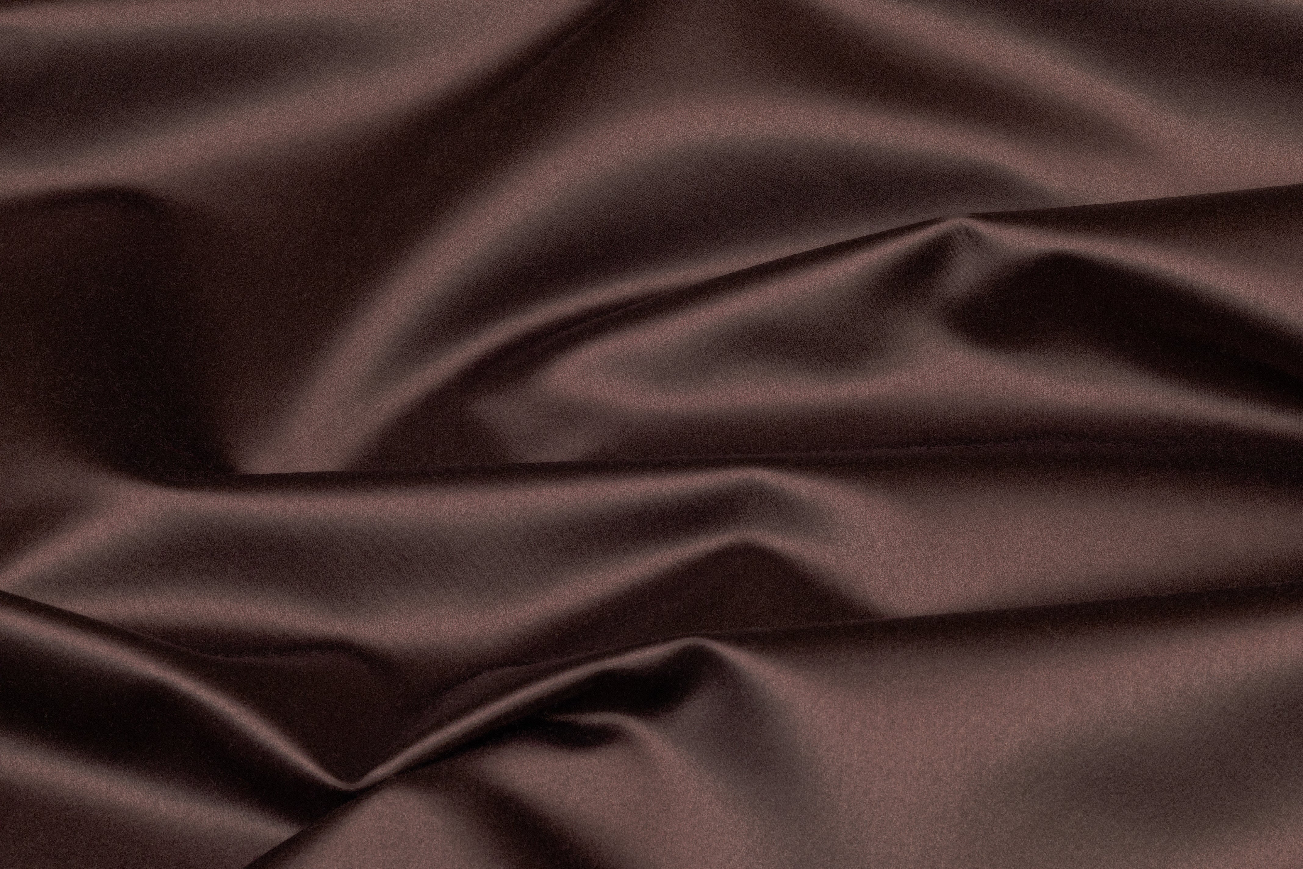 Italian Silk Viscose Duchess Satin - Dark Brown
