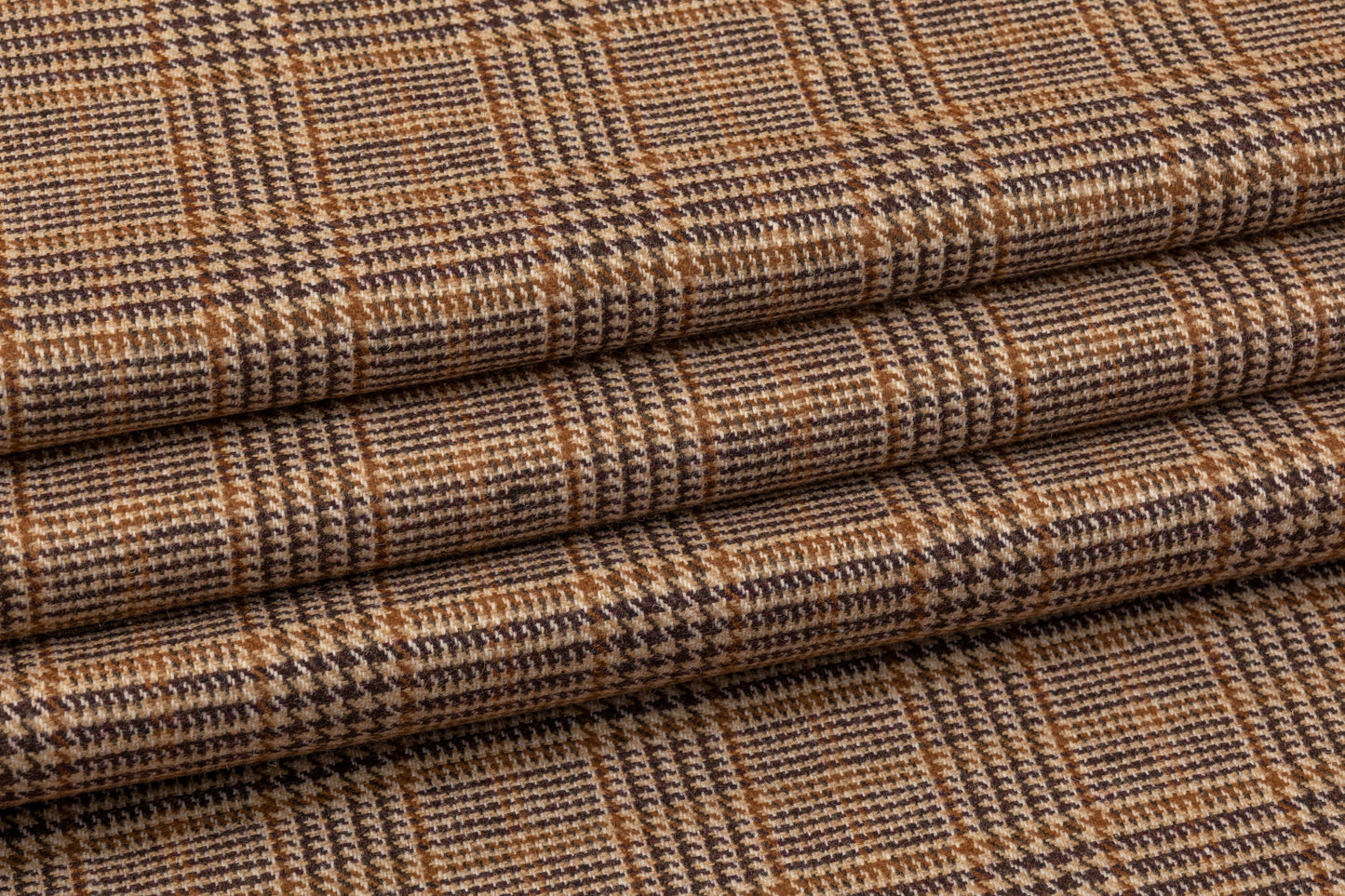 Glen Check Wool Suiting - Brown