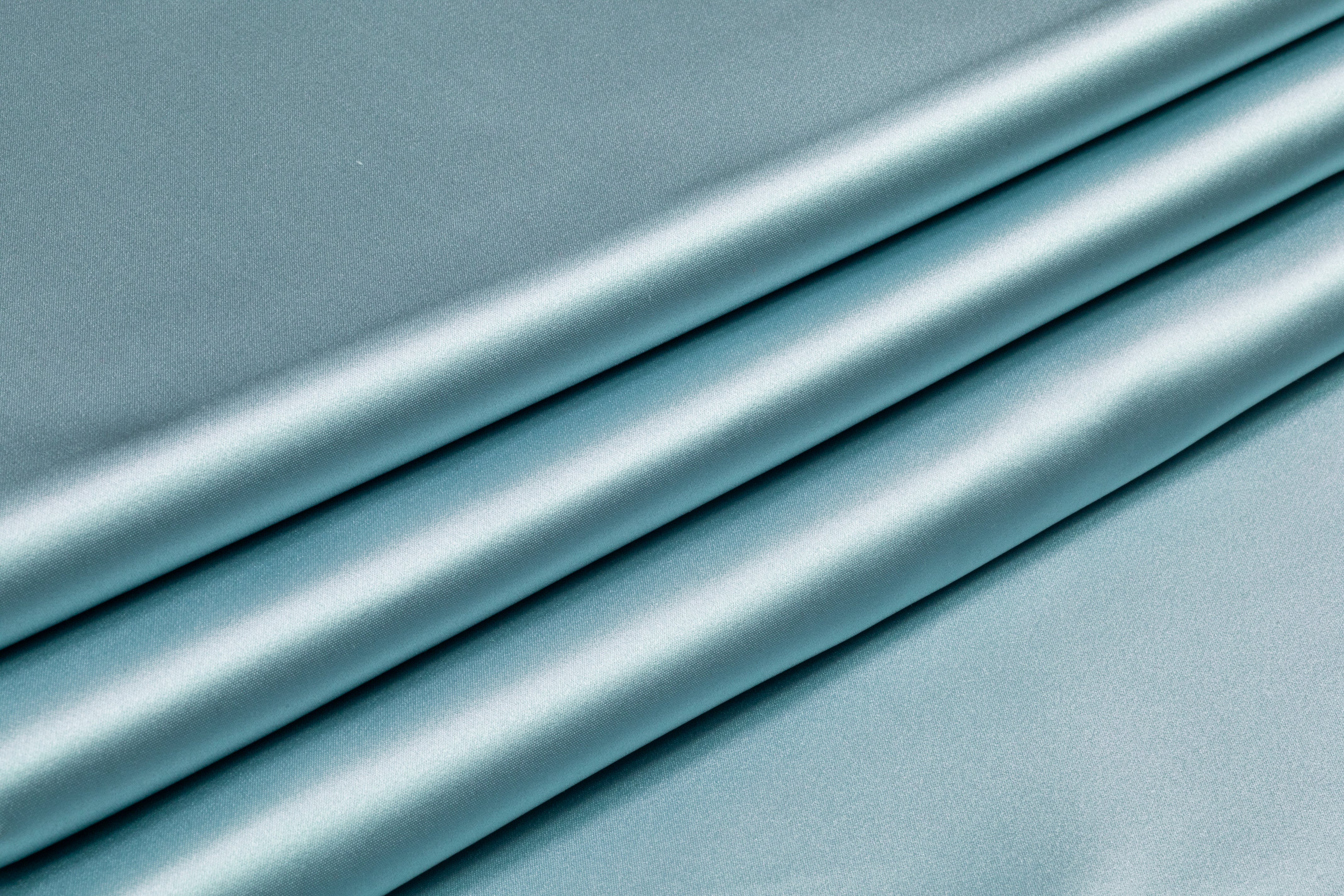 Double Faced Italian Silk Duchess Satin - Powder Blue