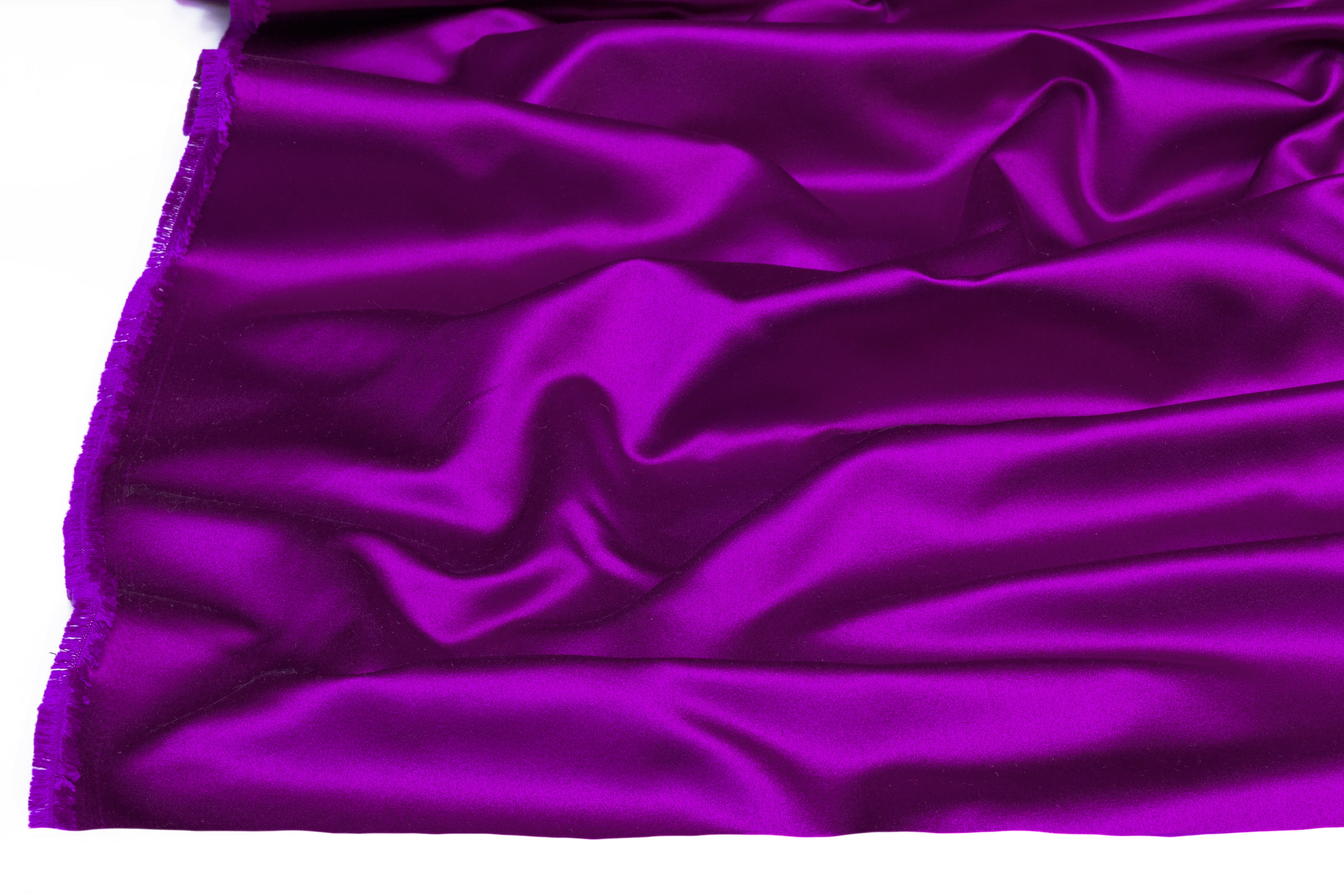 Italian Silk Duchess Satin - Deep Violet