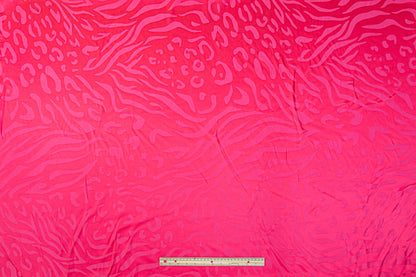 Viscose Acetate Italian Jacquard - Hot Pink