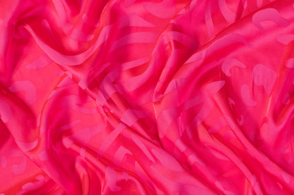 Viscose Acetate Italian Jacquard - Hot Pink