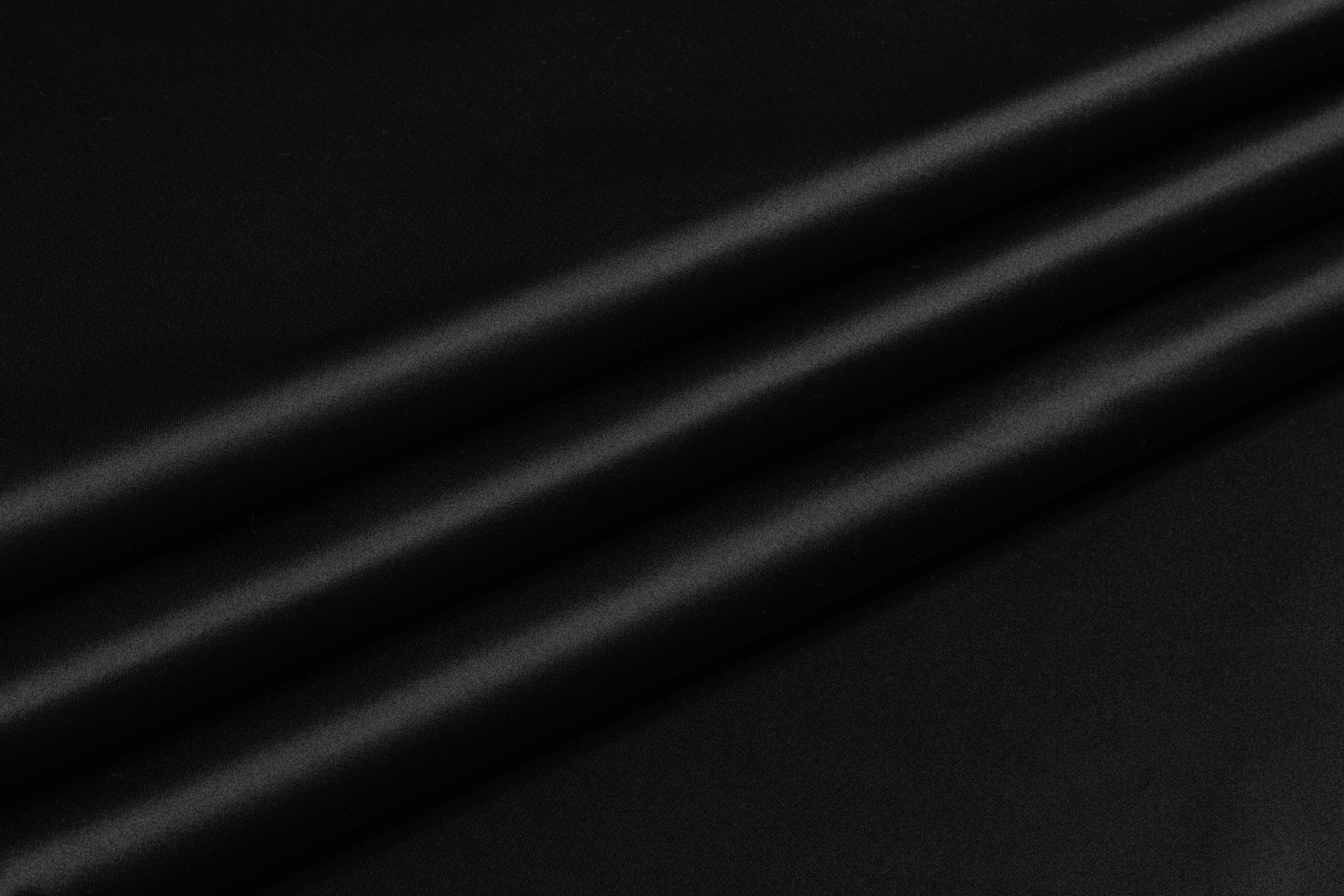 Double Faced Italian Silk Duchess Satin - Black